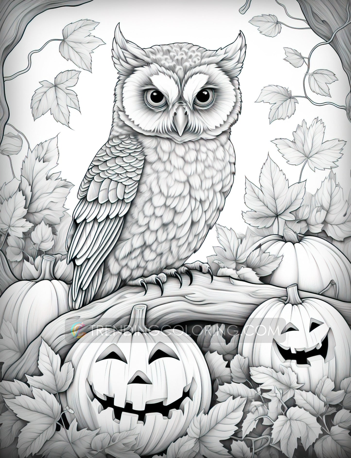 25 Autumn Animal Grayscale Coloring Pages  - Instant Download - Printable PDF Dark/Light