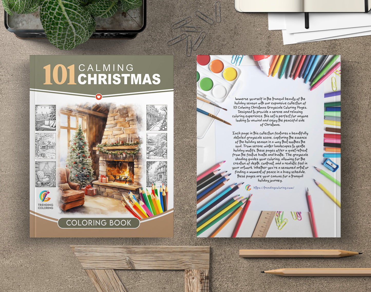 101 Claming Christmas Coloring Book - 8.5x11 inch Paperpack