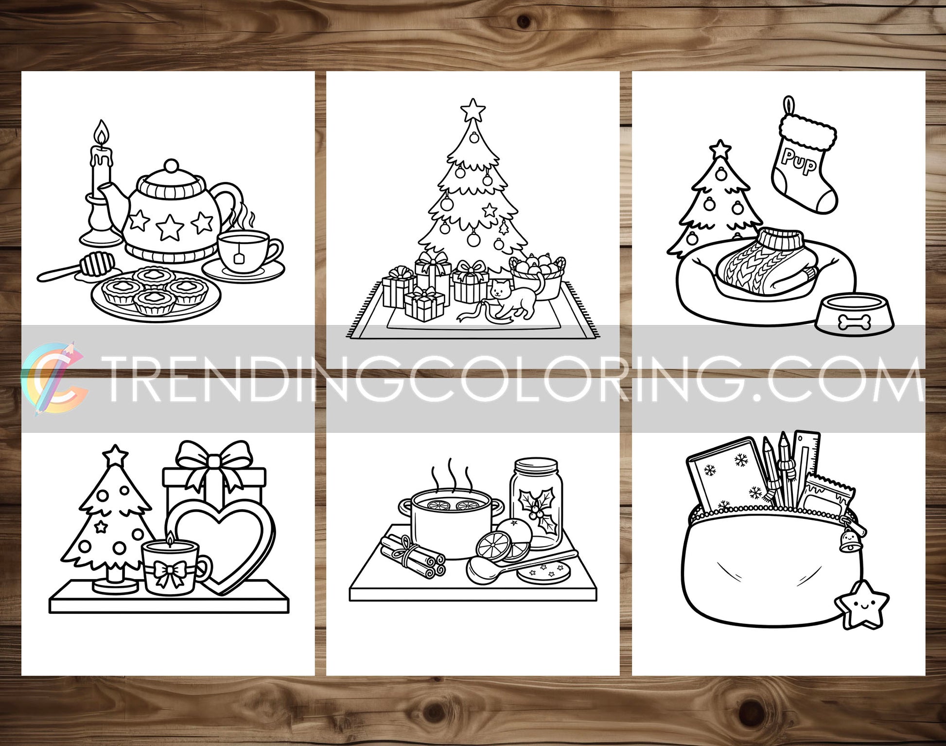 30 Cozy Girl Christmas 2 Cute and Simple Coloring Pages - PDF Download – preview 7