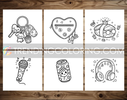 30 Cute K-Pop Cute and Simple Coloring Pages - PDF Download – preview 4