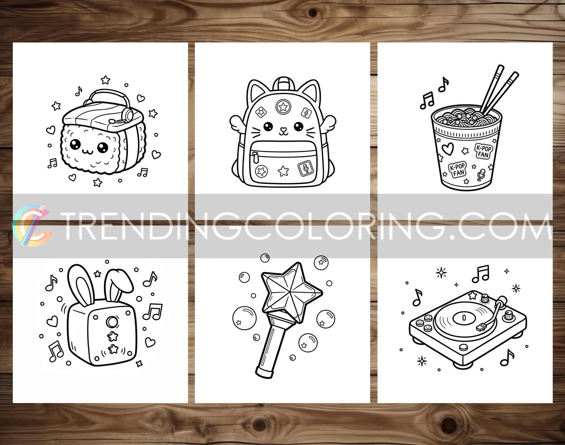 30 Cute K-Pop Cute and Simple Coloring Pages - PDF Download – preview 5
