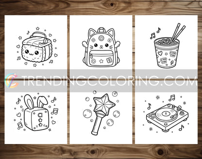 30 Cute K-Pop Cute and Simple Coloring Pages - PDF Download – preview 5