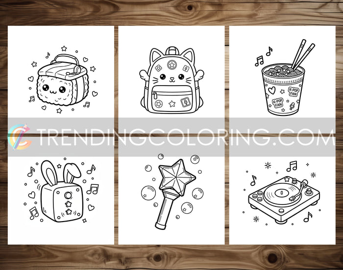30 Cute K-Pop Cute and Simple Coloring Pages - PDF Download