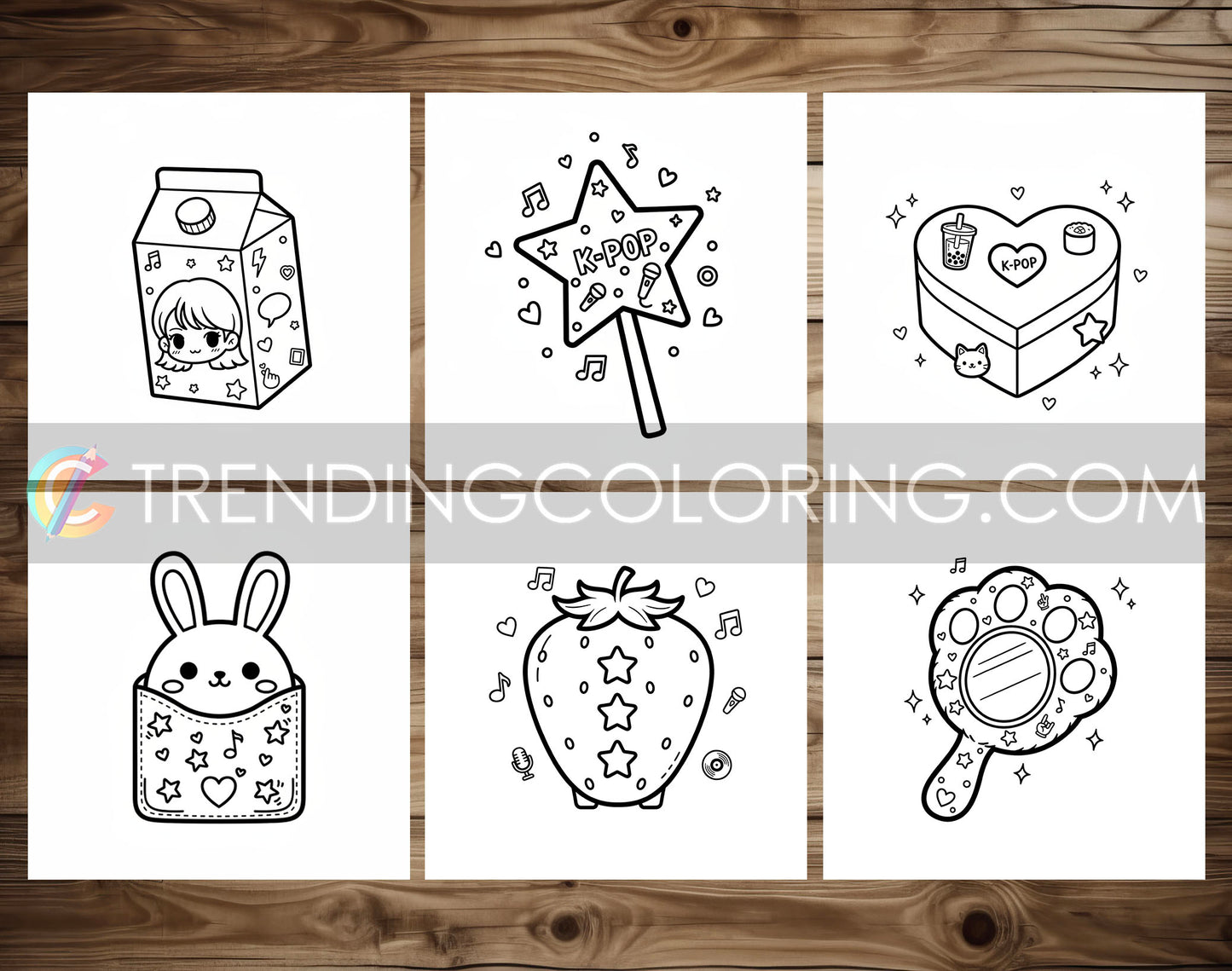 30 Cute K-Pop Cute and Simple Coloring Pages - PDF Download – preview 6