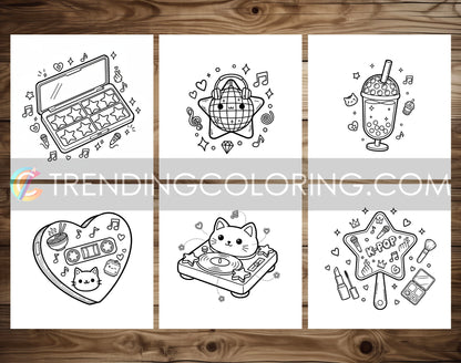 30 Cute K-Pop Cute and Simple Coloring Pages - PDF Download – preview 7