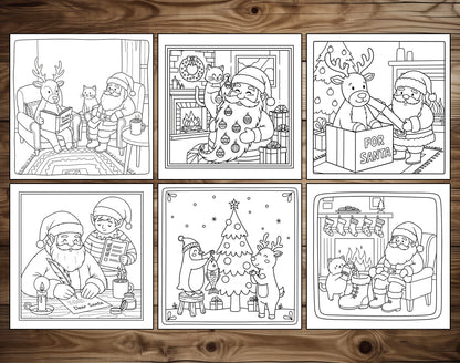 30 Silly Christmas Cute and Simple Coloring Pages - PDF Download – preview 4