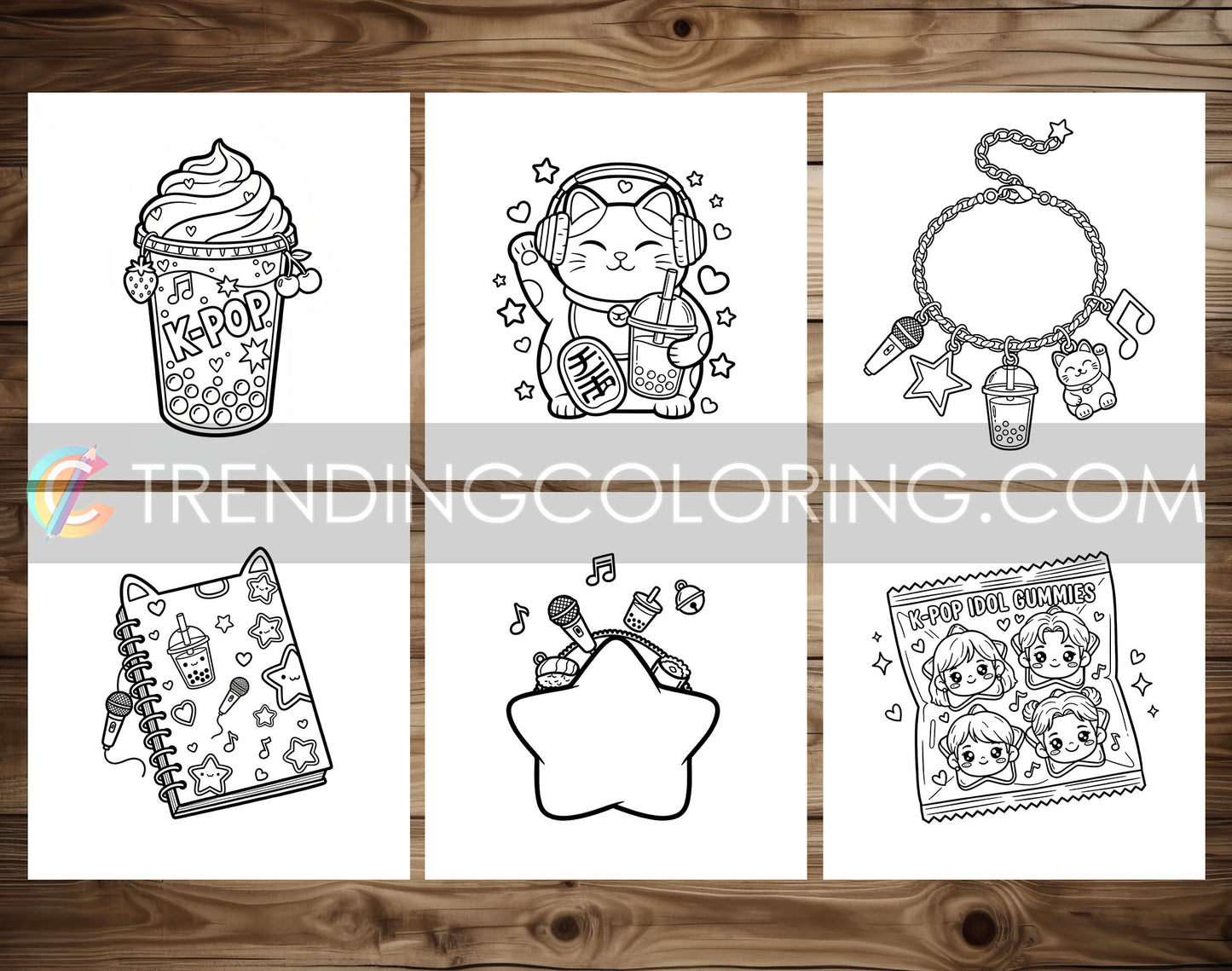 30 Cute K-Pop Cute and Simple Coloring Pages - PDF Download