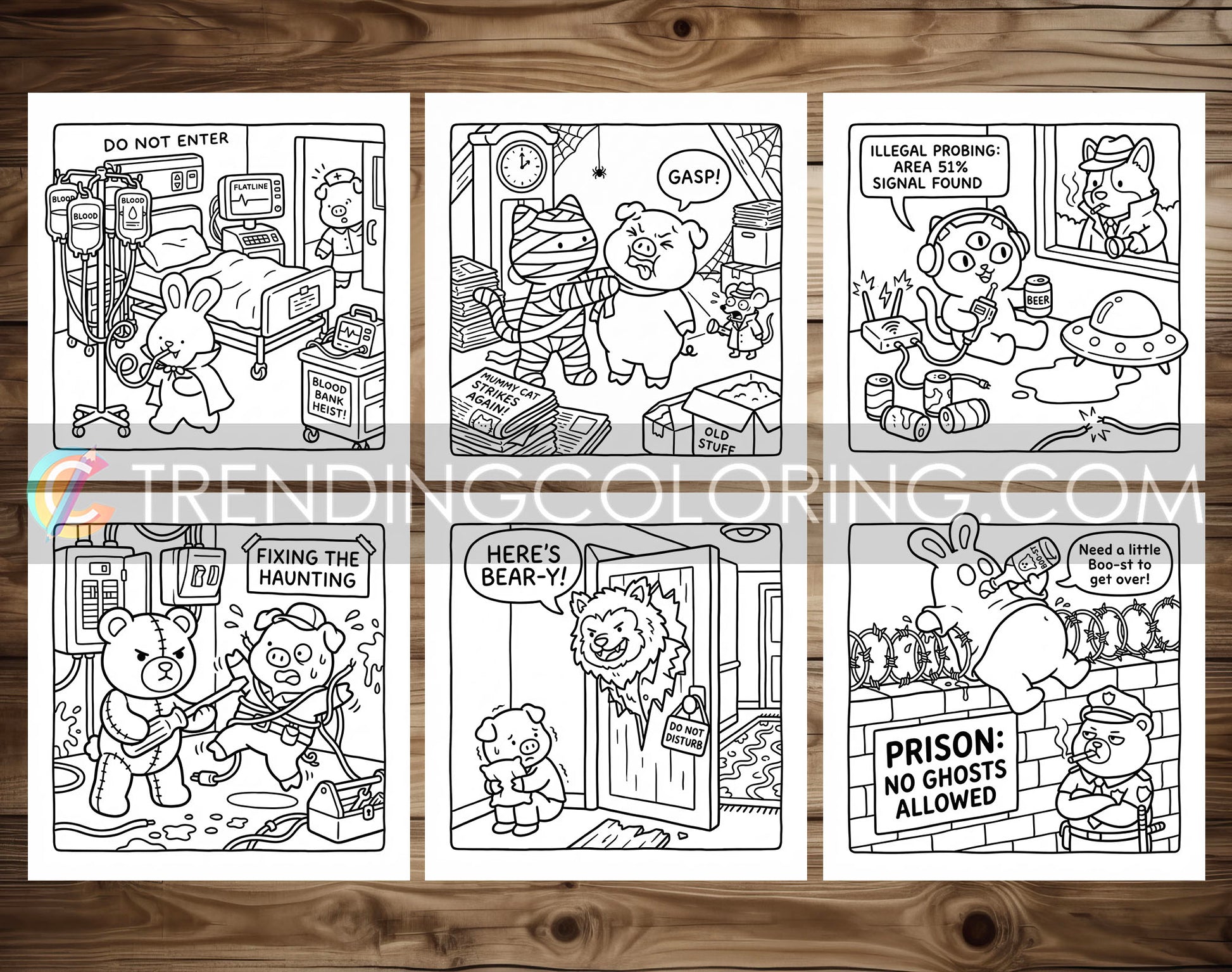 32 Supernatural Silly Crimes 1 Cute and Simple Coloring Pages - PDF Download – preview 4