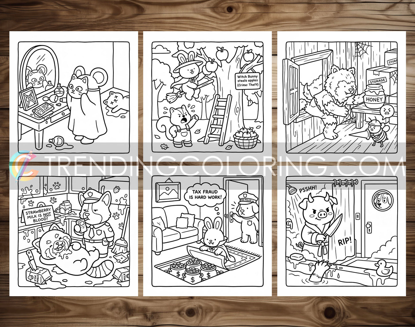 32 Supernatural Silly Crimes 1 Cute and Simple Coloring Pages - PDF Download – preview 5