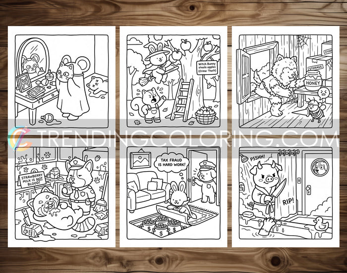 32 Supernatural Silly Crimes 1 Cute and Simple Coloring Pages - PDF Download