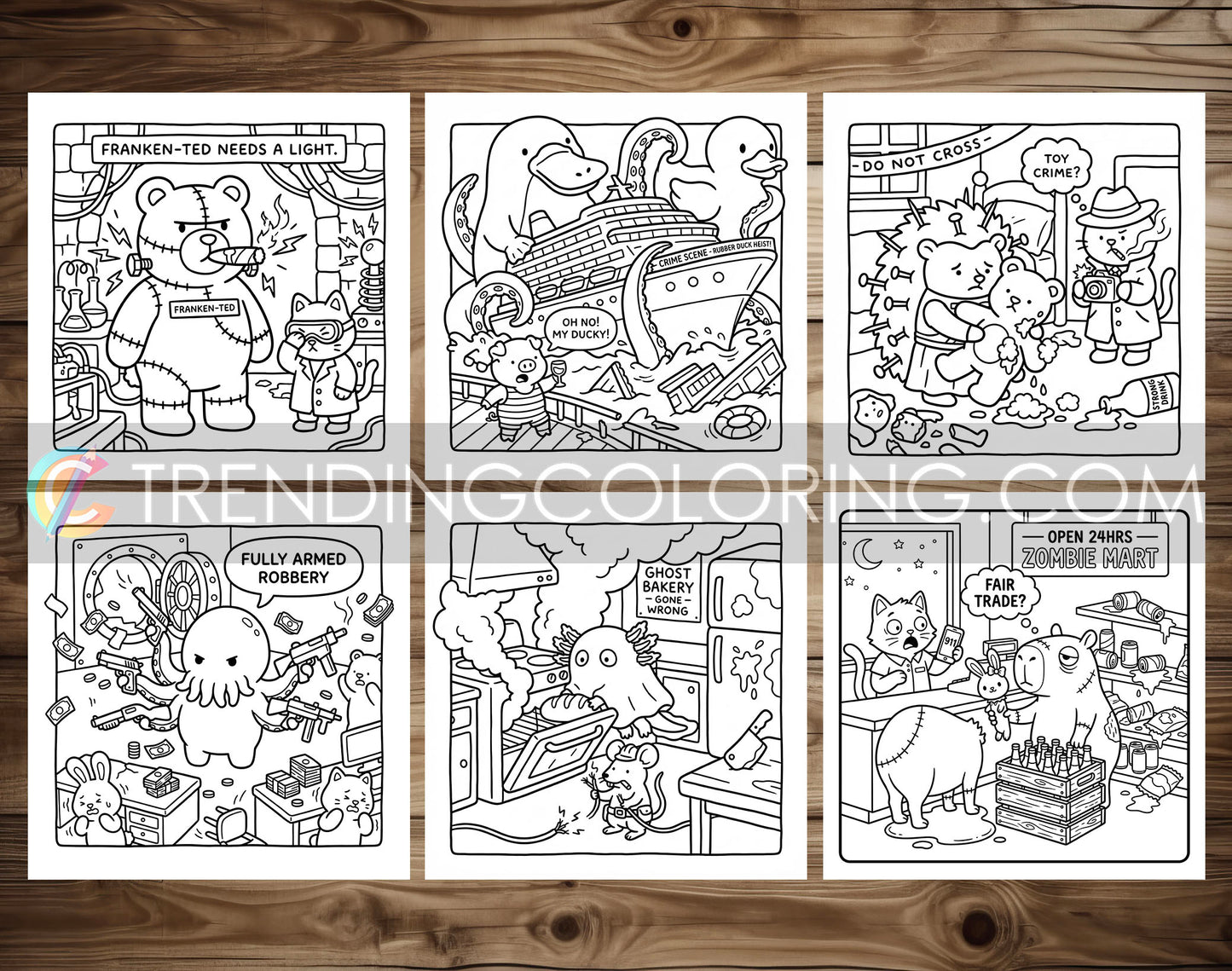32 Supernatural Silly Crimes 1 Cute and Simple Coloring Pages - PDF Download – preview 6