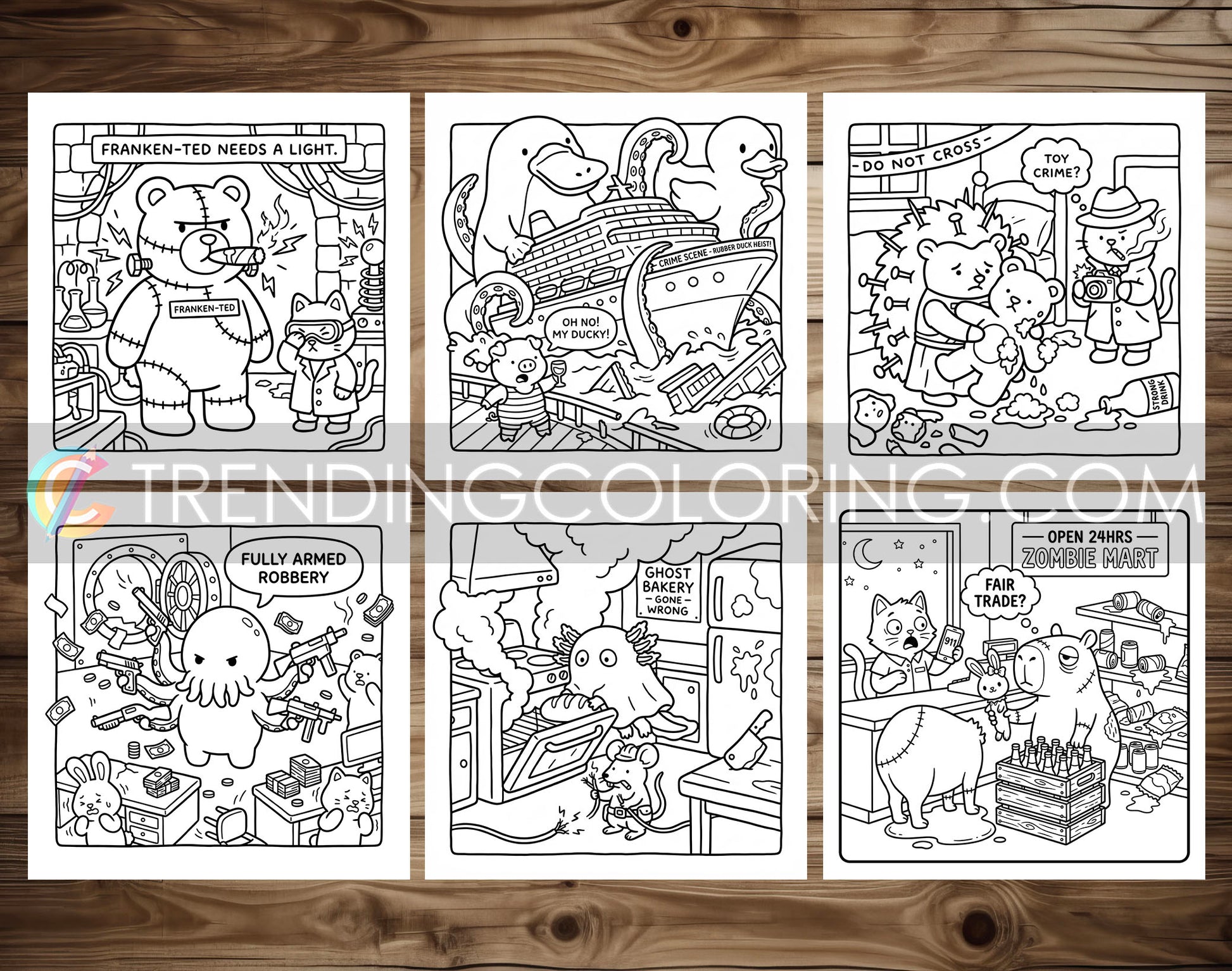 32 Supernatural Silly Crimes 1 Cute and Simple Coloring Pages - PDF Download – preview 6