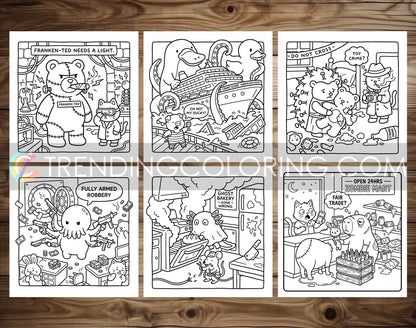 32 Supernatural Silly Crimes 1 Cute and Simple Coloring Pages - PDF Download – preview 6