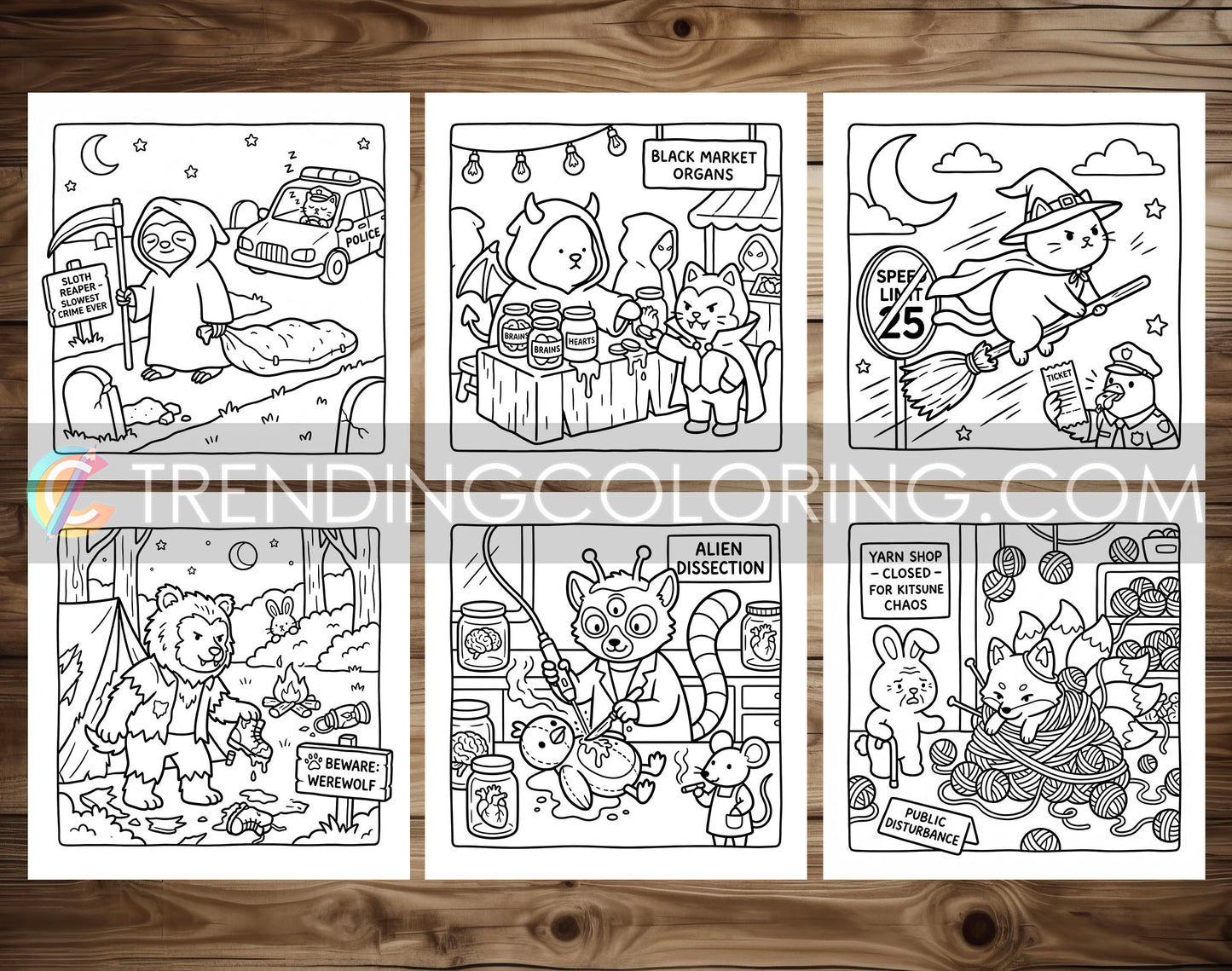 32 Supernatural Silly Crimes 1 Cute and Simple Coloring Pages - PDF Download – preview 8