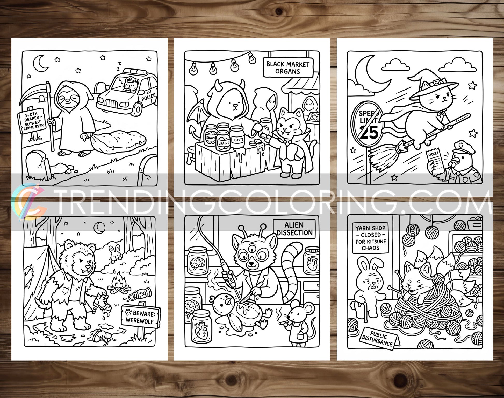 32 Supernatural Silly Crimes 1 Cute and Simple Coloring Pages - PDF Download – preview 8