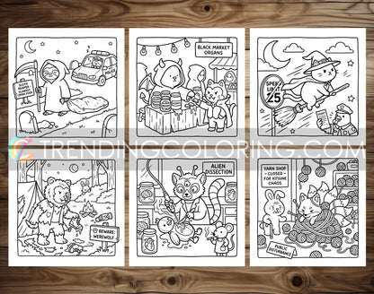 32 Supernatural Silly Crimes 1 Cute and Simple Coloring Pages - PDF Download – preview 8