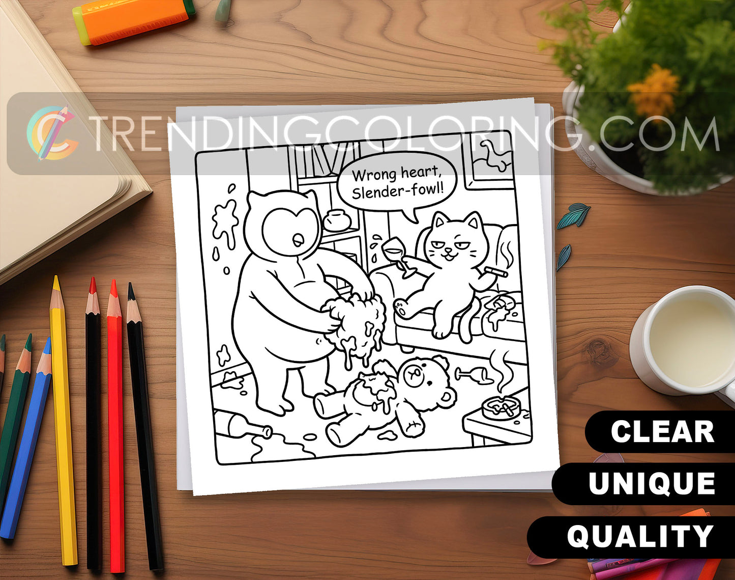 32 Supernatural Silly Crimes 2 Cute and Simple Coloring Pages - PDF Download – preview 2
