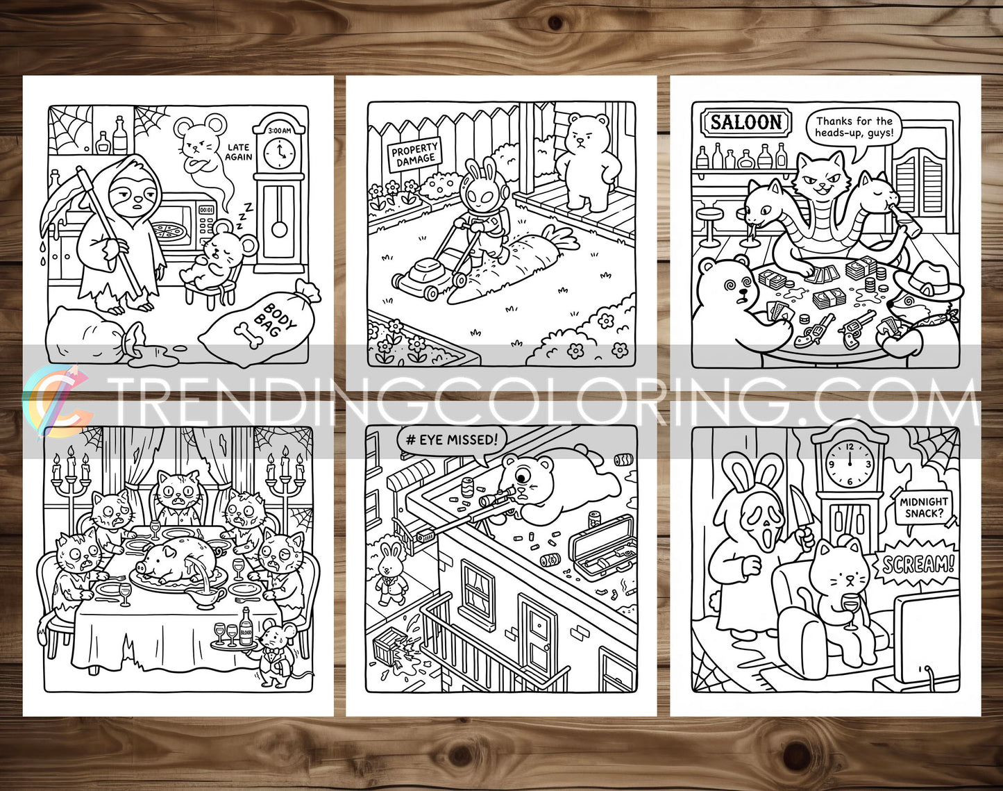 32 Supernatural Silly Crimes 2 Cute and Simple Coloring Pages - PDF Download – preview 4