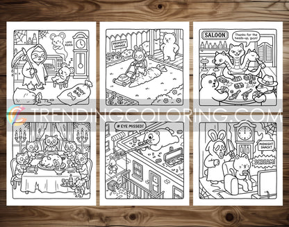 32 Supernatural Silly Crimes 2 Cute and Simple Coloring Pages - PDF Download – preview 4
