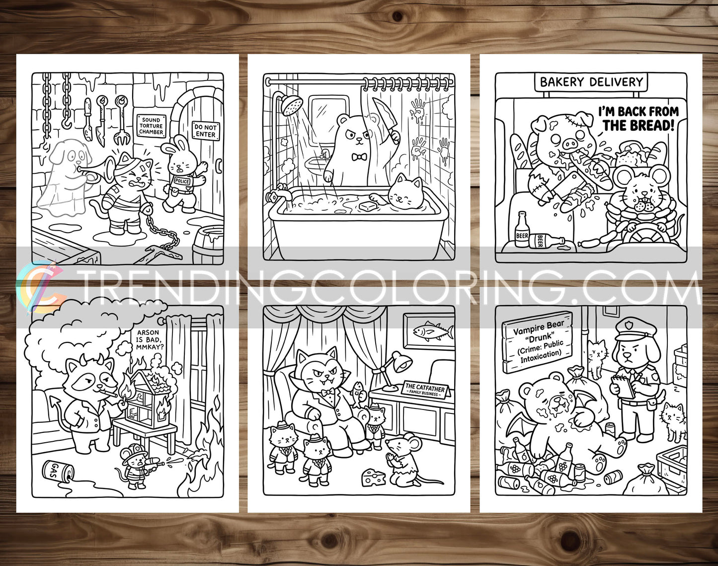 32 Supernatural Silly Crimes 2 Cute and Simple Coloring Pages - PDF Download – preview 5