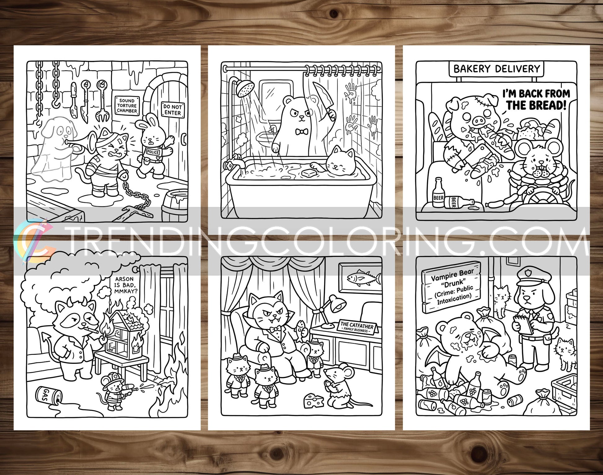 32 Supernatural Silly Crimes 2 Cute and Simple Coloring Pages - PDF Download – preview 5