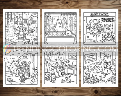 32 Supernatural Silly Crimes 2 Cute and Simple Coloring Pages - PDF Download – preview 5