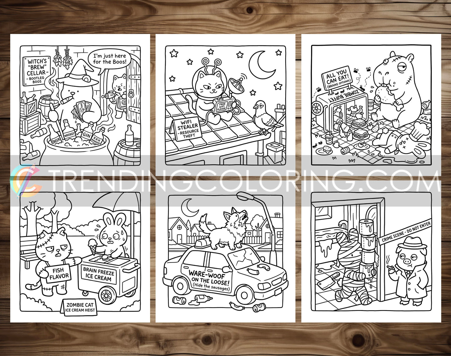 32 Supernatural Silly Crimes 2 Cute and Simple Coloring Pages - PDF Download – preview 6