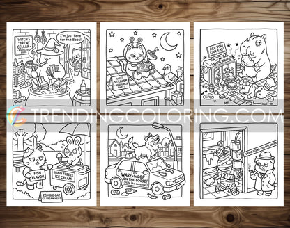 32 Supernatural Silly Crimes 2 Cute and Simple Coloring Pages - PDF Download – preview 6