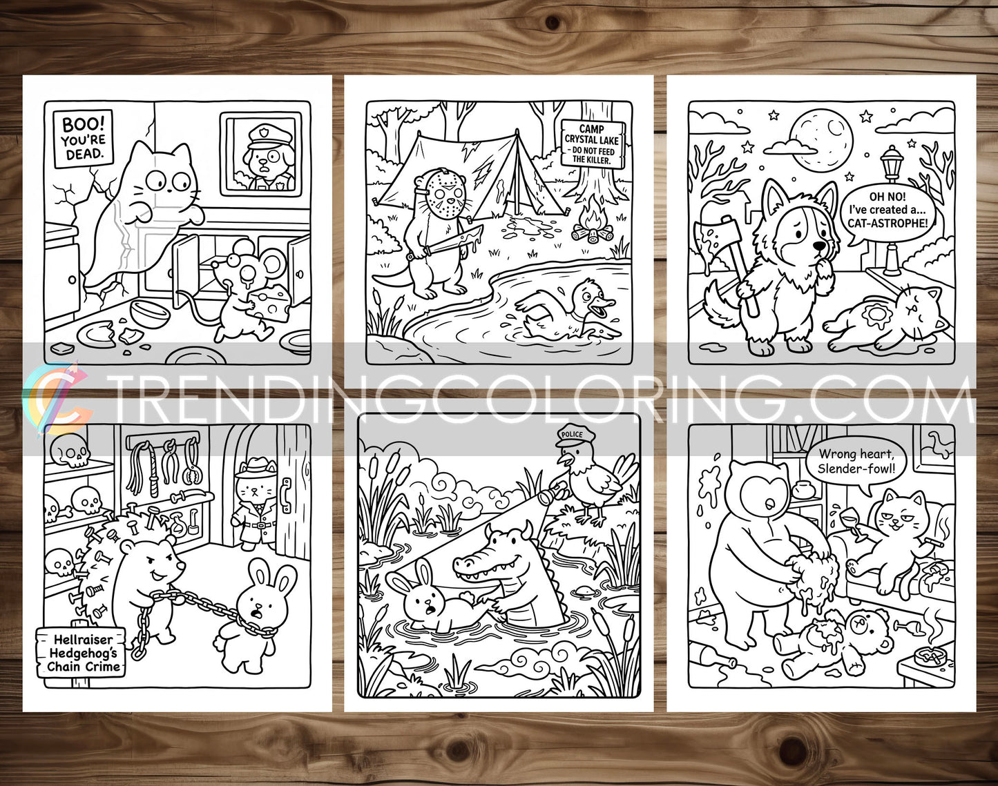 32 Supernatural Silly Crimes 2 Cute and Simple Coloring Pages - PDF Download – preview 8