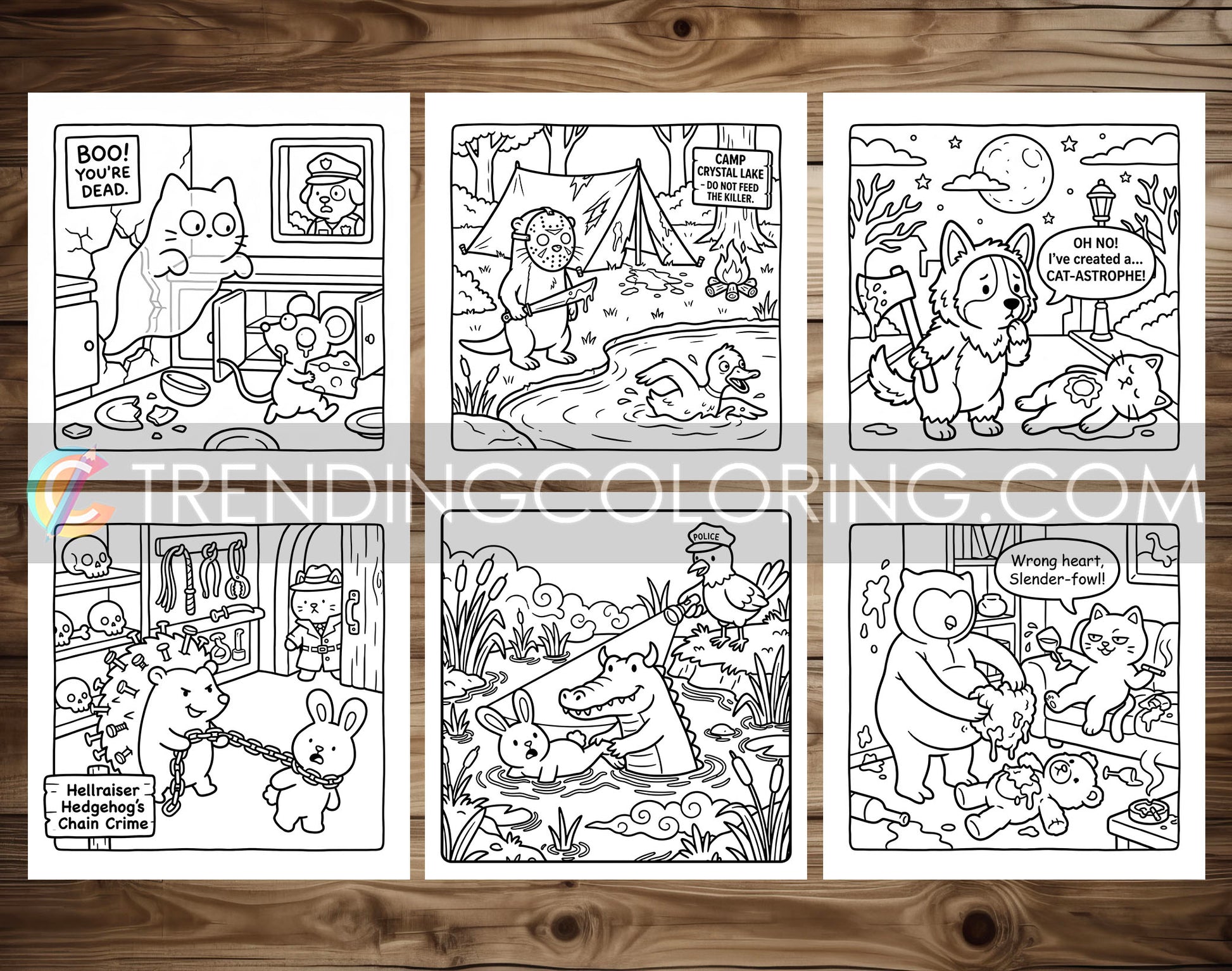 32 Supernatural Silly Crimes 2 Cute and Simple Coloring Pages - PDF Download – preview 8