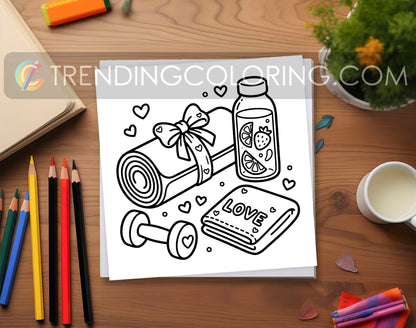 33 Cozy Girl Love Era 1 Cute and Simple Coloring Pages - PDF Download – preview 2