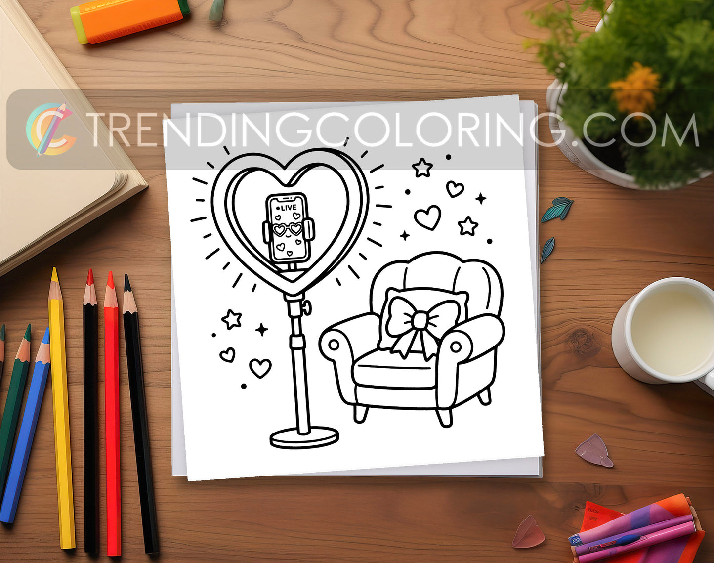 33 Cozy Girl Love Era 1 Cute and Simple Coloring Pages - PDF Download – preview 5