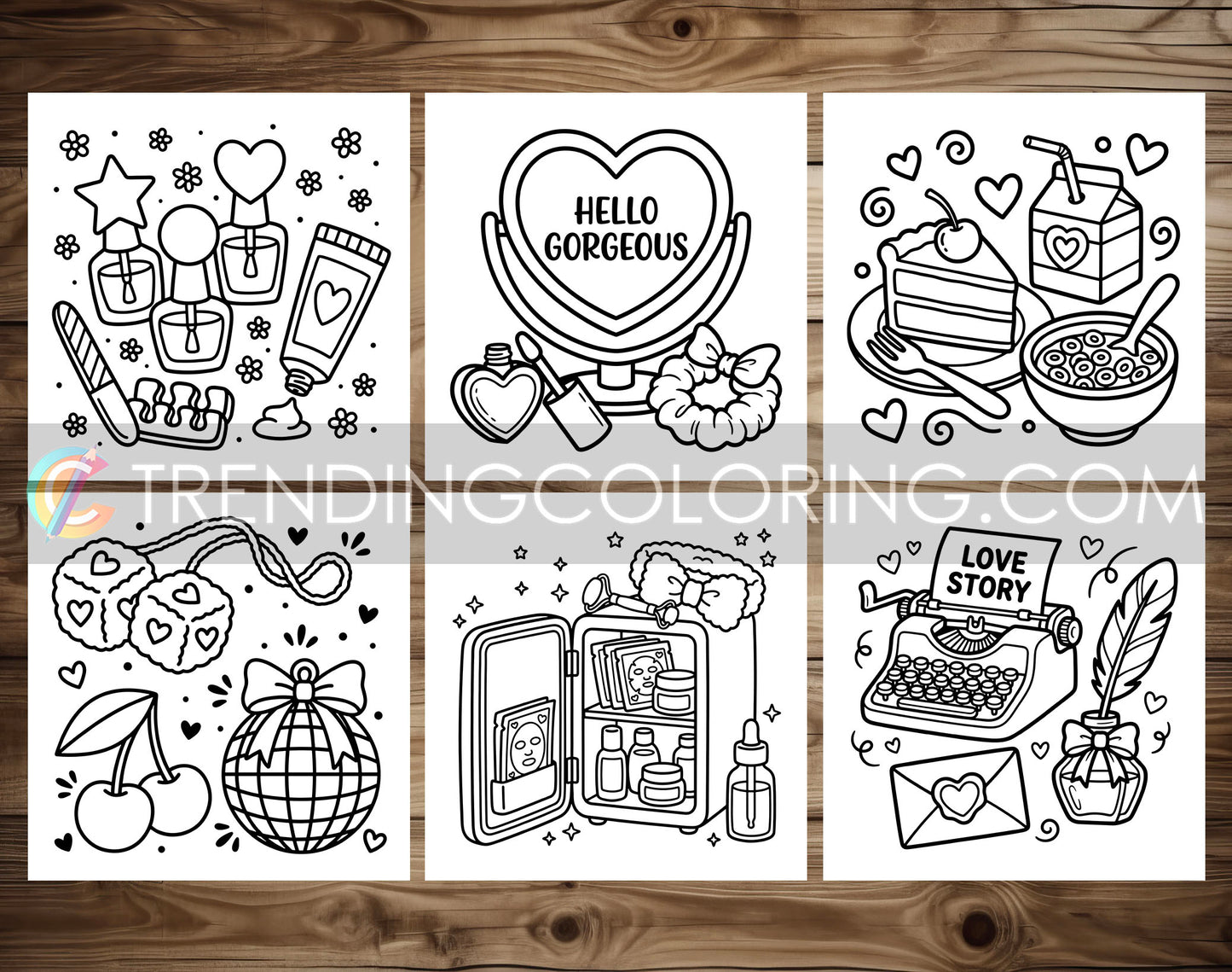 33 Cozy Girl Love Era 1 Cute and Simple Coloring Pages - PDF Download – preview 7