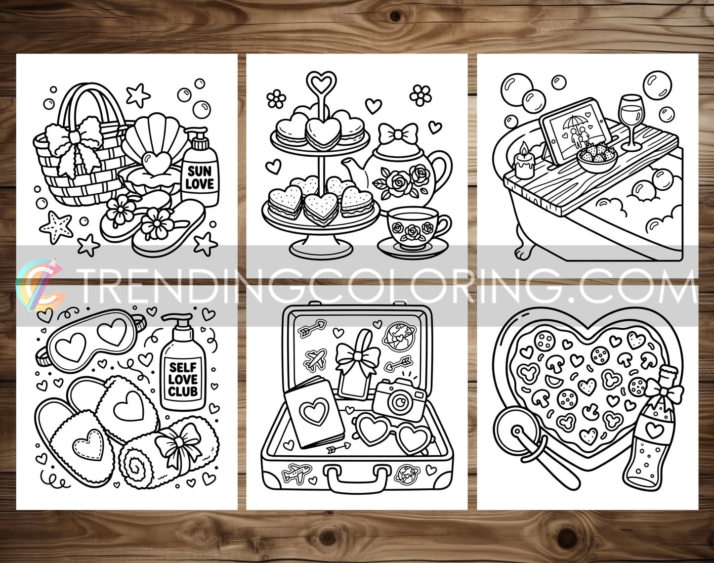 33 Cozy Girl Love Era 1 Cute and Simple Coloring Pages - PDF Download – preview 9