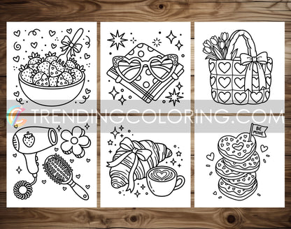 33 Cozy Girl Love Era 2 Cute and Simple Coloring Pages - PDF Download – preview 10