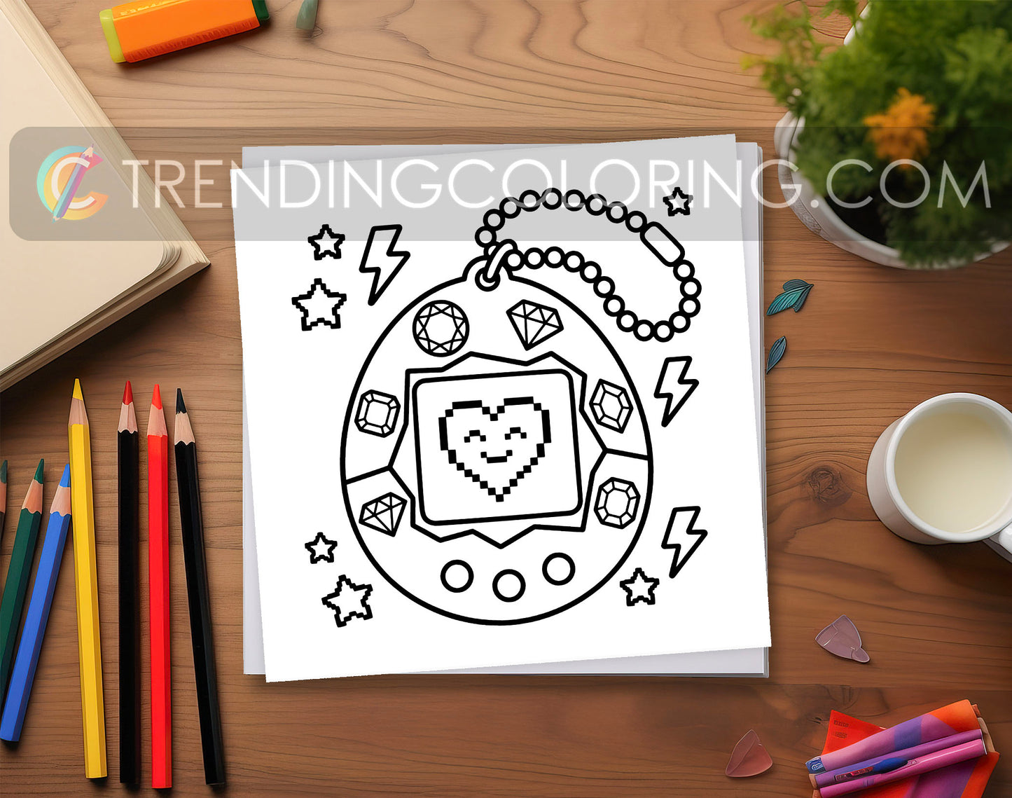 33 Cozy Girl Love Era 2 Cute and Simple Coloring Pages - PDF Download – preview 2