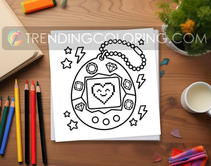 33 Cozy Girl Love Era 2 Cute and Simple Coloring Pages - PDF Download – preview 2