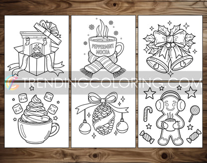 35 Cozy Christmas Cute and Simple Coloring Pages - PDF Download – preview 6