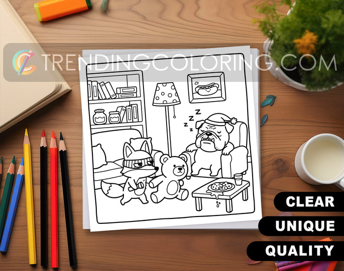 45 Silly Crimes Cute and Simple Coloring Pages - PDF Download