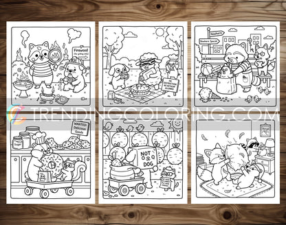 45 Silly Crimes Cute and Simple Coloring Pages - PDF Download – preview 5