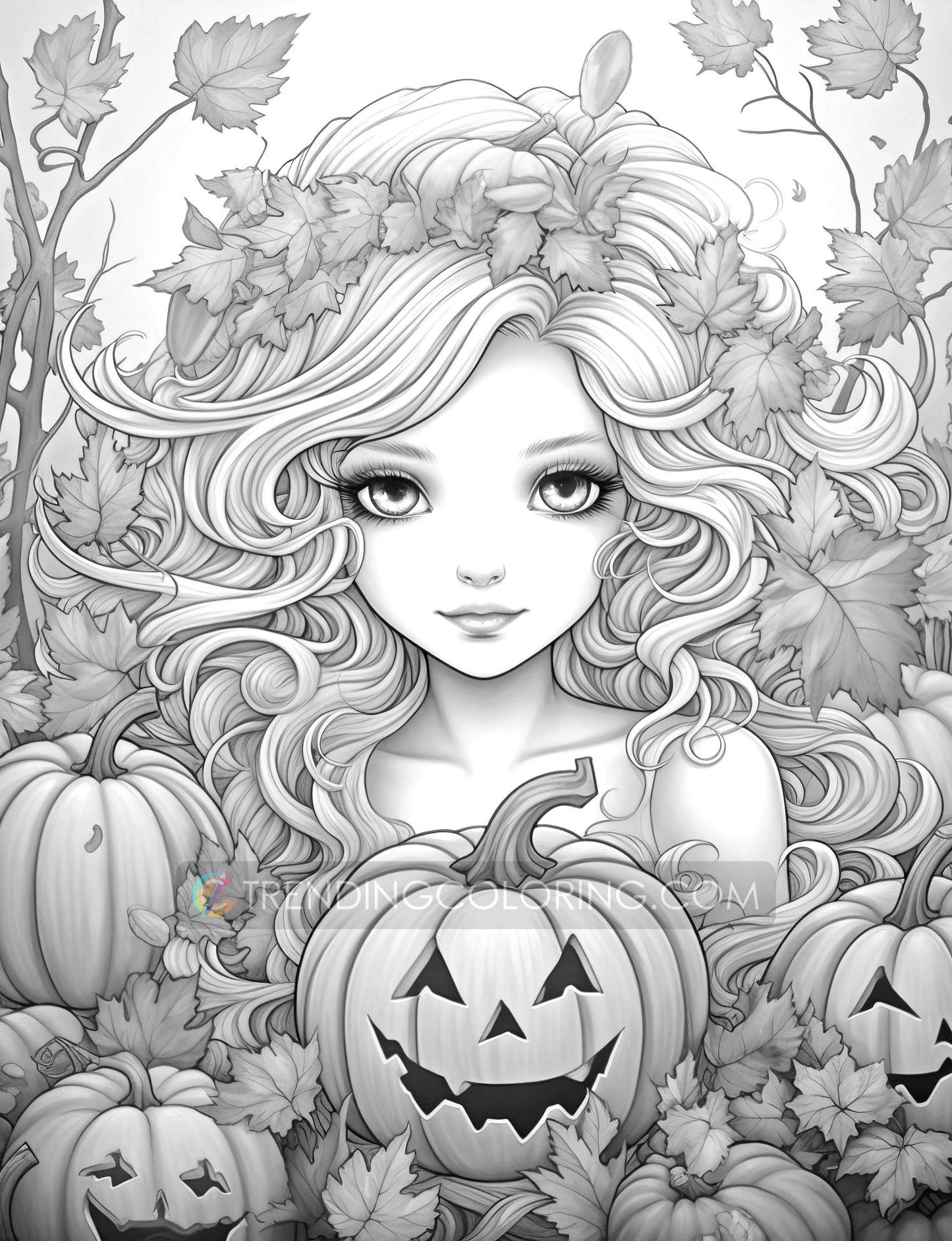 25 Autumn Vibe Grayscale Coloring Pages  - Instant Download - Printable PDF Dark/Light