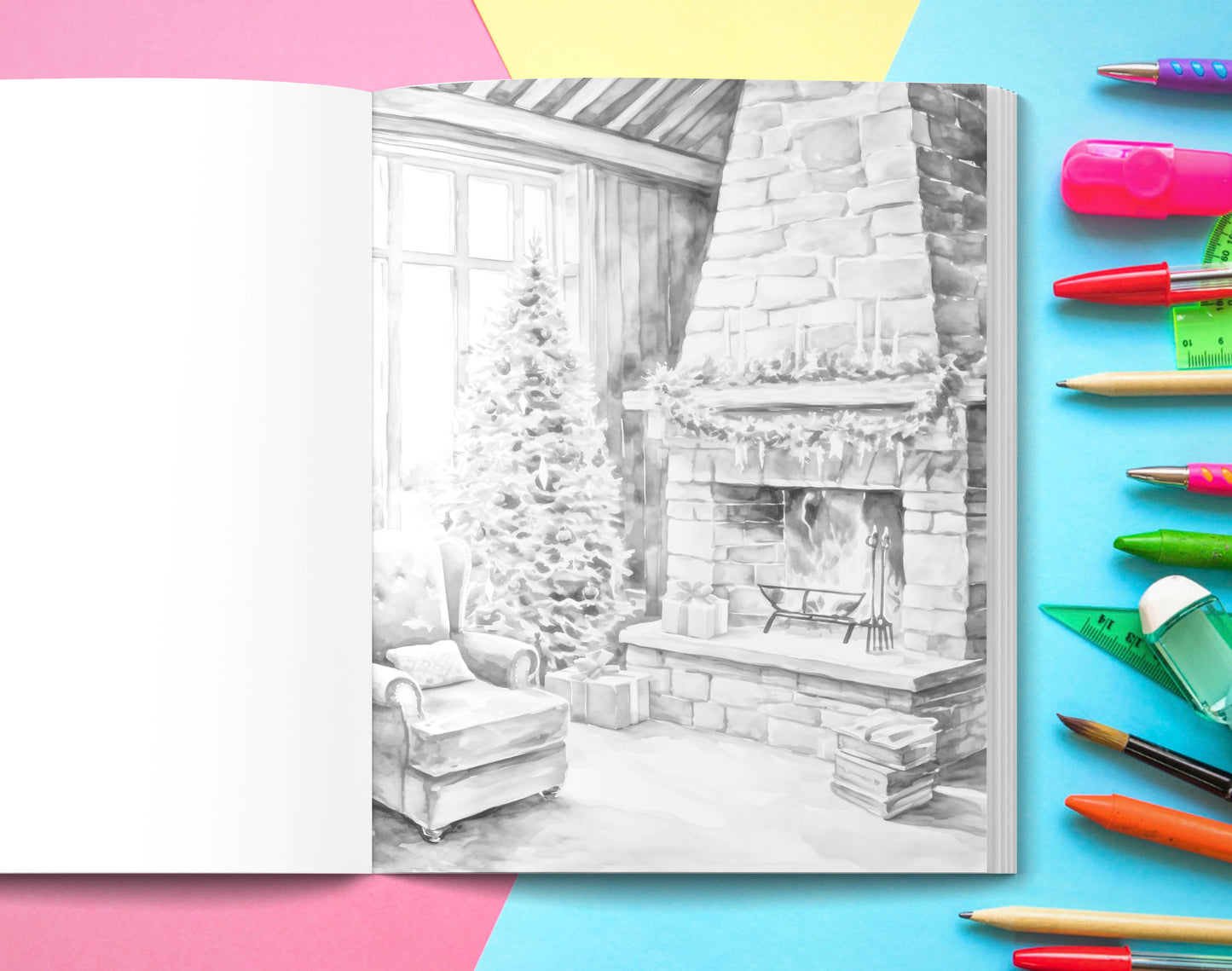 101 Claming Christmas Coloring Book - 8.5x11 inch Paperpack
