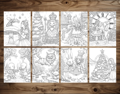 50 Alice in Winterland Coloring Pages – preview 8