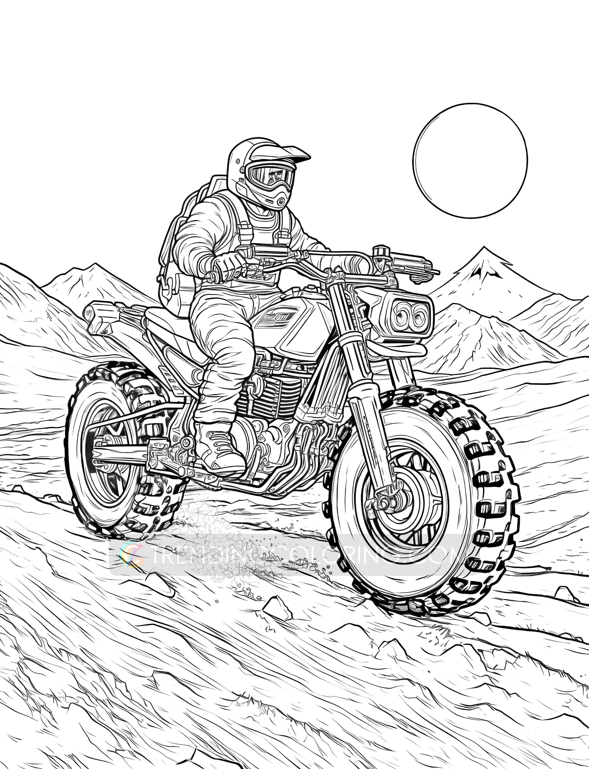 50 Astronaut's Adventure Coloring Pages - Instant Download - Printable PDF – preview 6