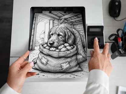 50 Backwoods Grayscale Coloring Pages - PDF Download – preview 3