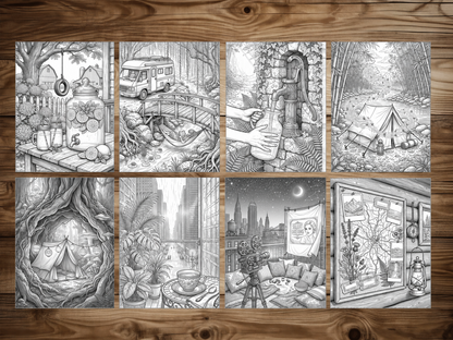 50 Cozy Summer Road Trip Coloring Pages - Printable PDF – preview 8