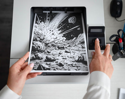 50 Doomsday Grayscale Coloring Pages - Instant Download - Printable PDF Dark/Light – preview 2