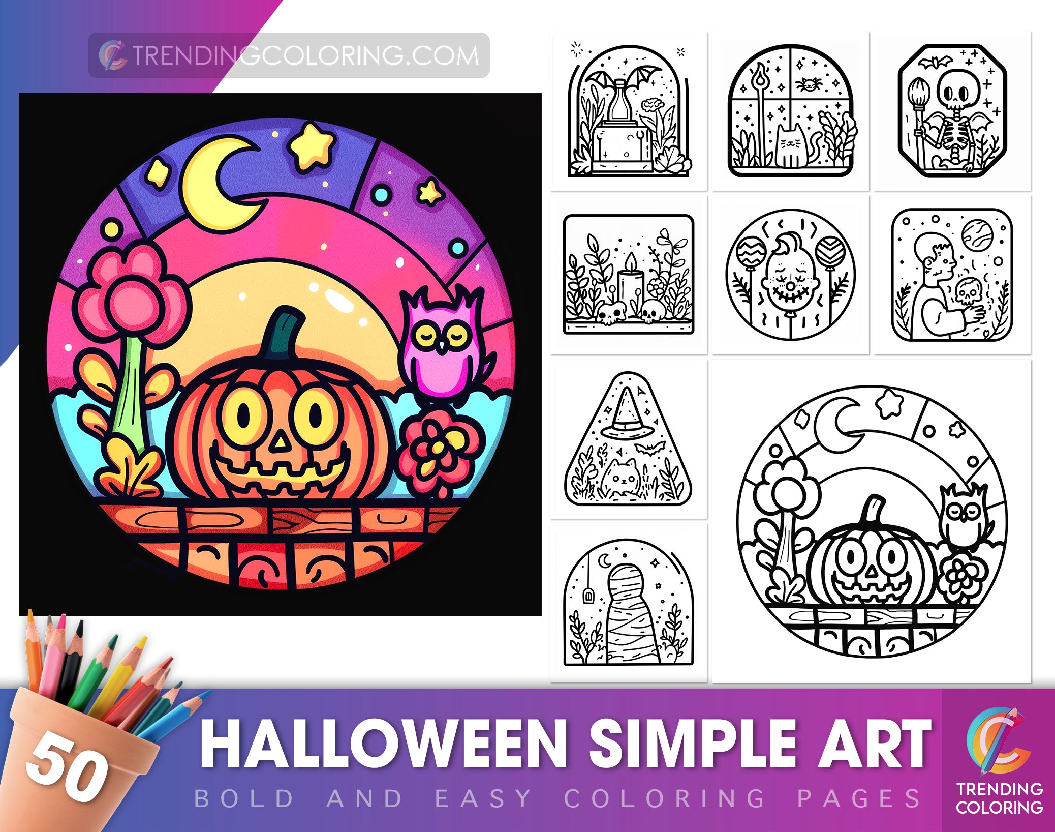 Easy Halloween Coloring Pages Halloween Coloring Pages Simple Fun