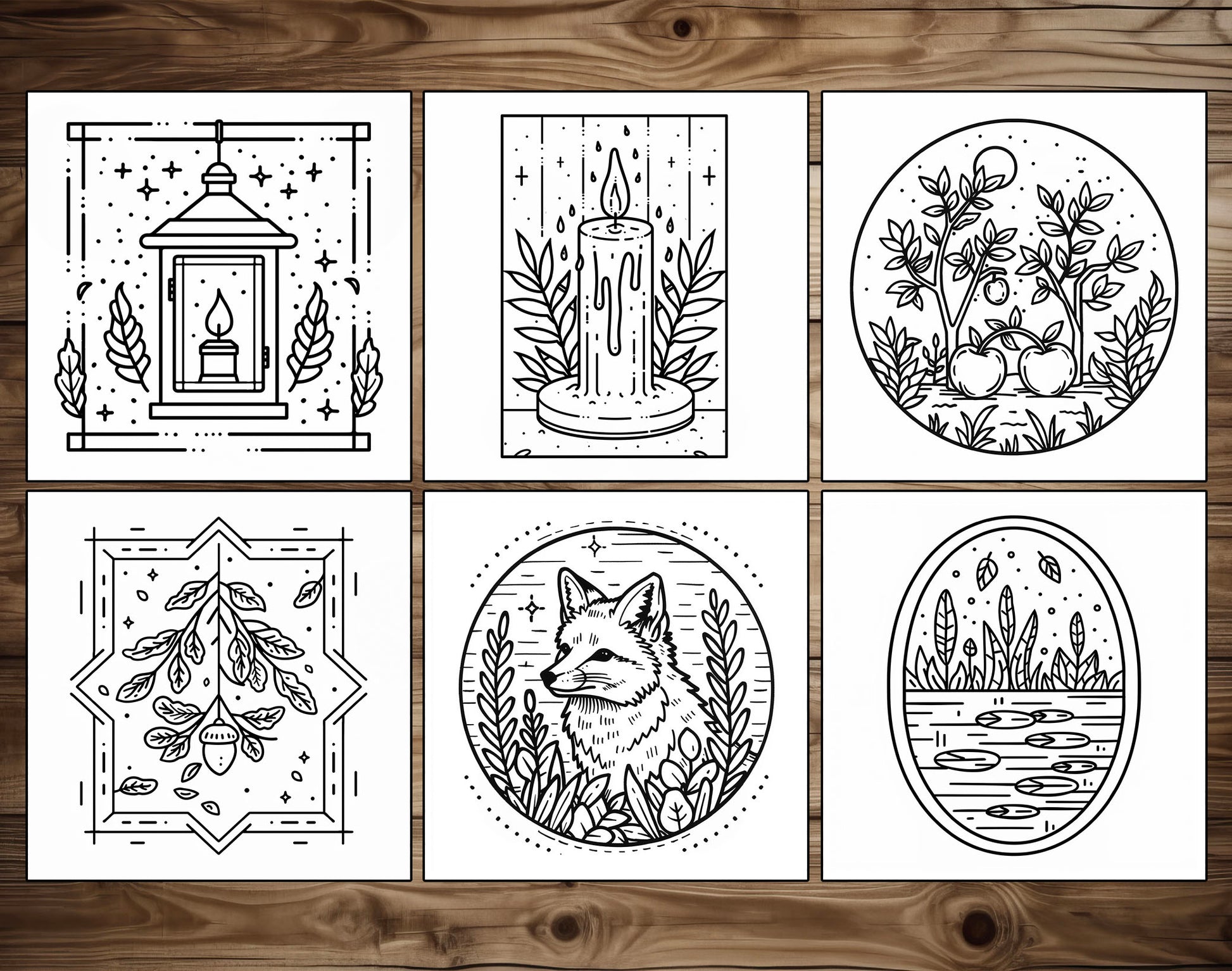 55 Autumn Simple Art Bold and Easy Coloring Pages - Instant Download - Printable PDF – preview 3