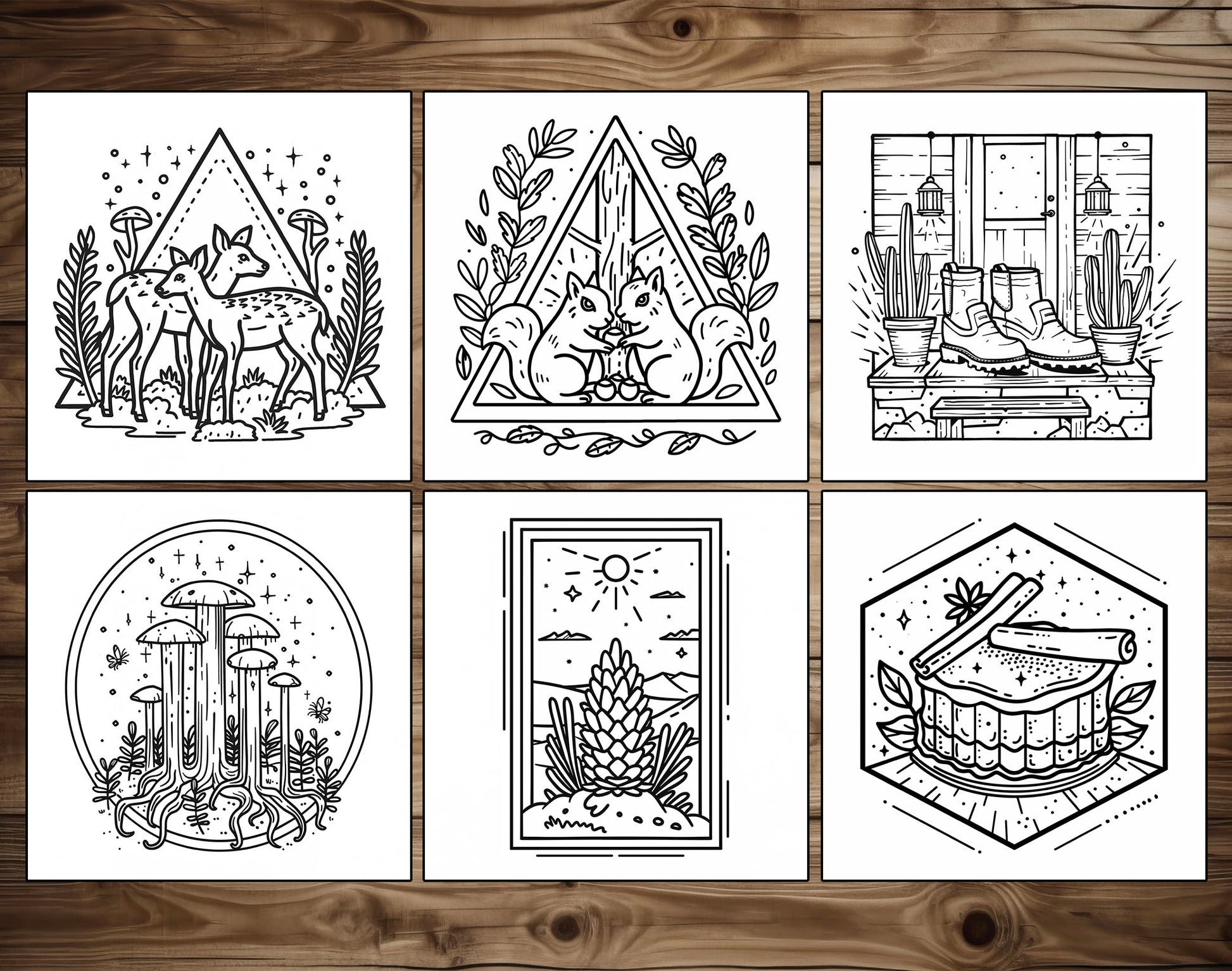 55 Autumn Simple Art Bold and Easy Coloring Pages - Instant Download - Printable PDF – preview 4